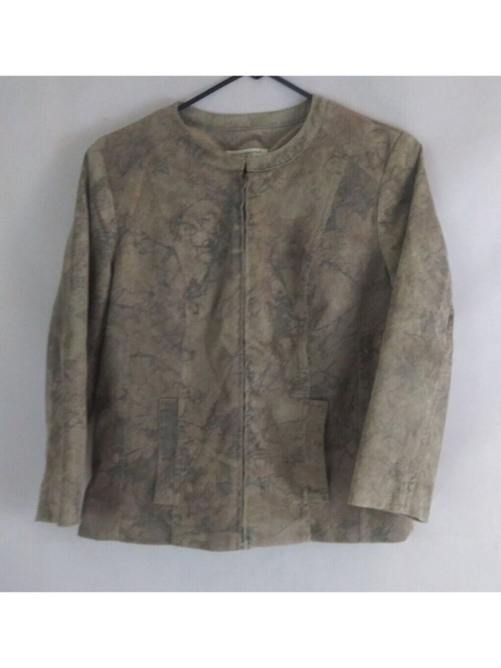 Christopher & Banks Petite Women's Floral Tapestry Full Zip Jacket Size PM
